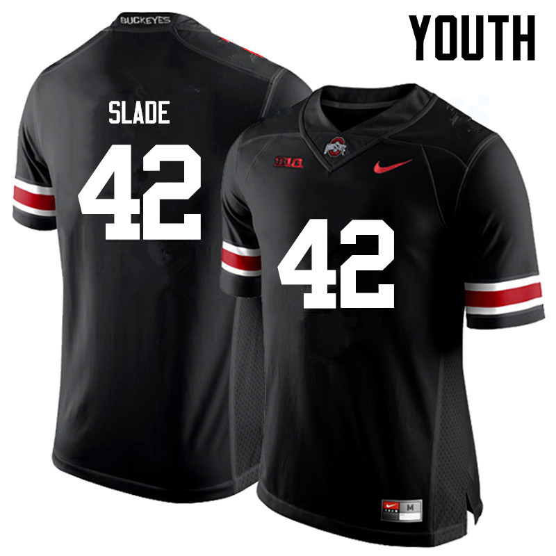 Youth Ohio State Buckeyes #42 Darius Slade College Football Jerseys Game-Black